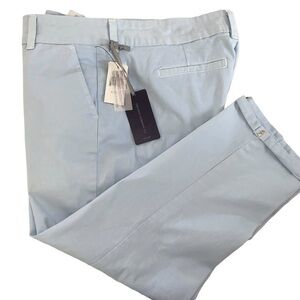 NYDJ Women Light Blue Capri Pants Original Slimming Fit Rhinestone‎ Size 14